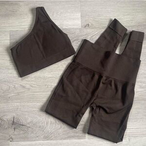 Women's Brown Activewear Set